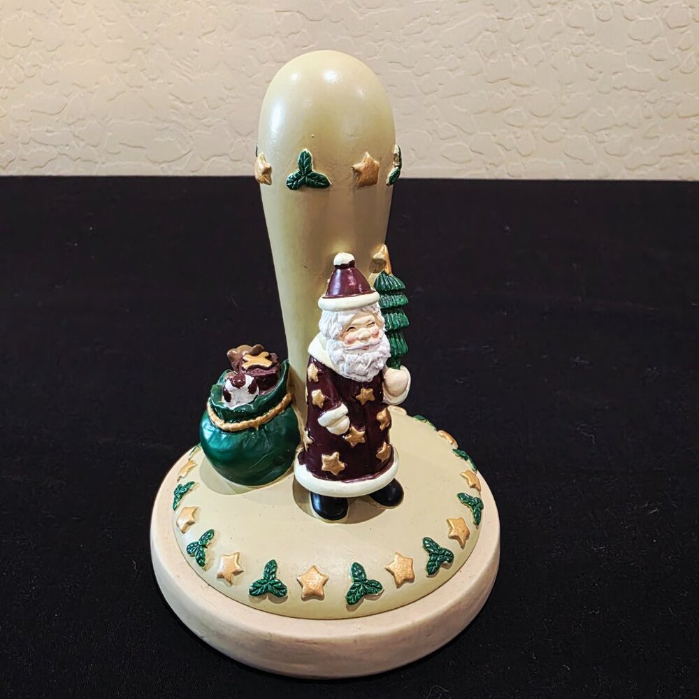 1995 Brown Bag Cookie Art Stamp FOLK SANTA # 12 Cookie Dough Press Christmas